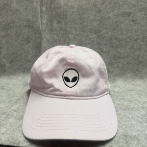 Alien Embroidered Graphic Pink Baseball Hat One Size